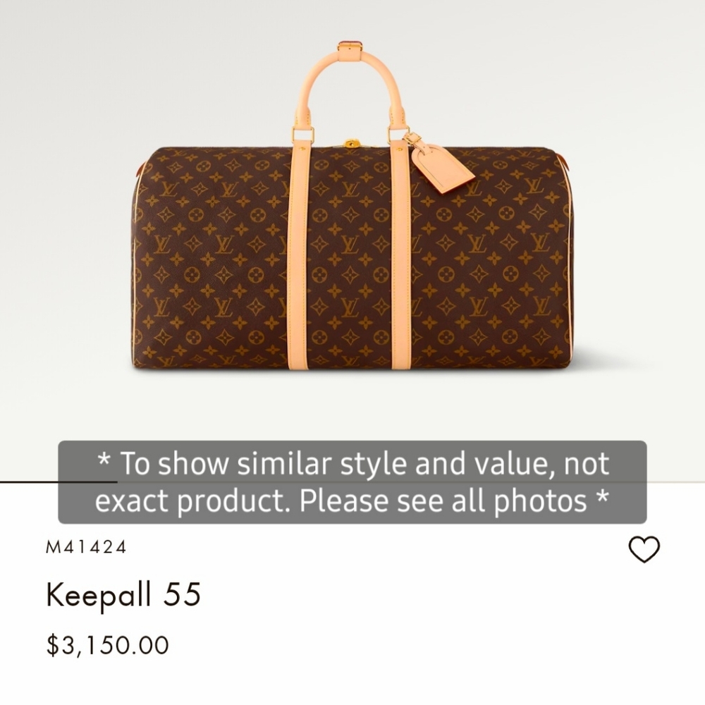 Authentic Louis Vuitton Monogram keepall 55 tote travel weekender bag vintage LV